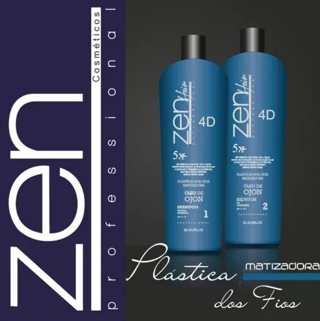 Zen Hair Plástica Capilar Matizadora 4D 2x1L-R - Zen Hair Professional