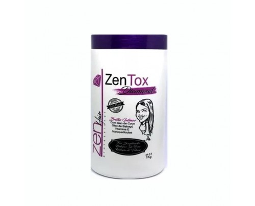 Zen Tox Diamond Brilho Intenso e Fios Disciplinados Zen Hair 1000g