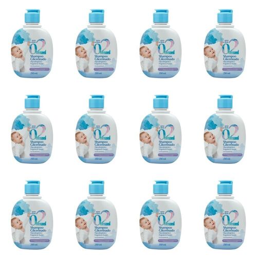Zero a Dois Glicerinado Shampoo Suave 250ml (kit C/12)