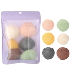Zerone 6 Color 2 Shape 100% Konjac Face Washing Sponge Natural Facial Body Care Sponges (Dry)