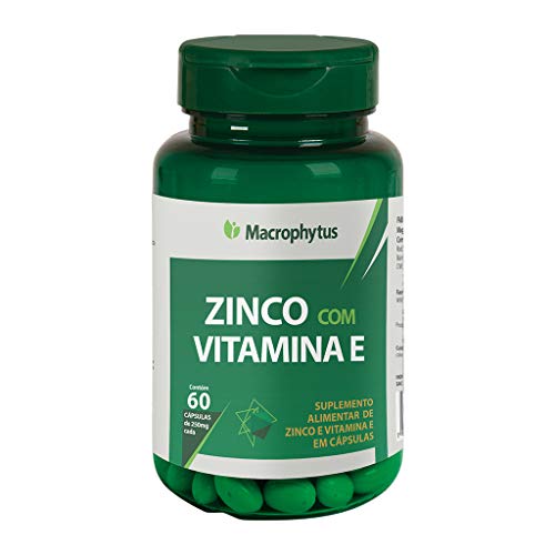 Zinco com Vitamina e 250mg 60 Cápsulas Macrophytus