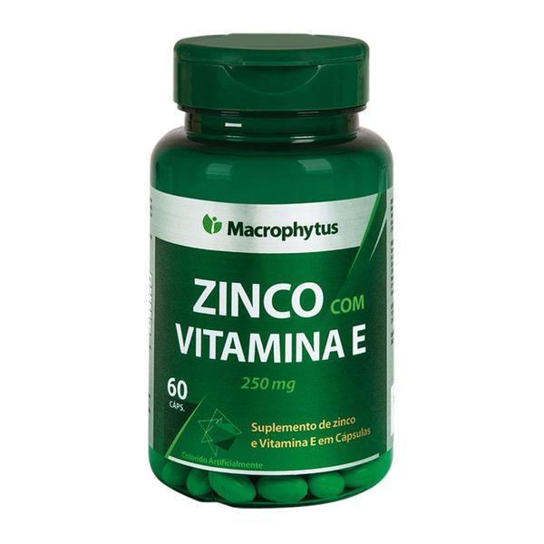 Zinco com Vitamina E, 60 Cápsulas de 250mg - Macrophytus