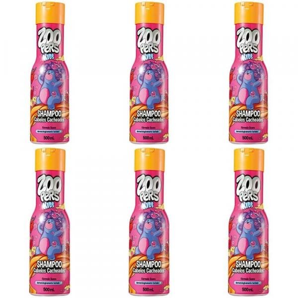 Zoopers Kids Cabelos Cacheados Shampoo 500ml (Kit C/06)