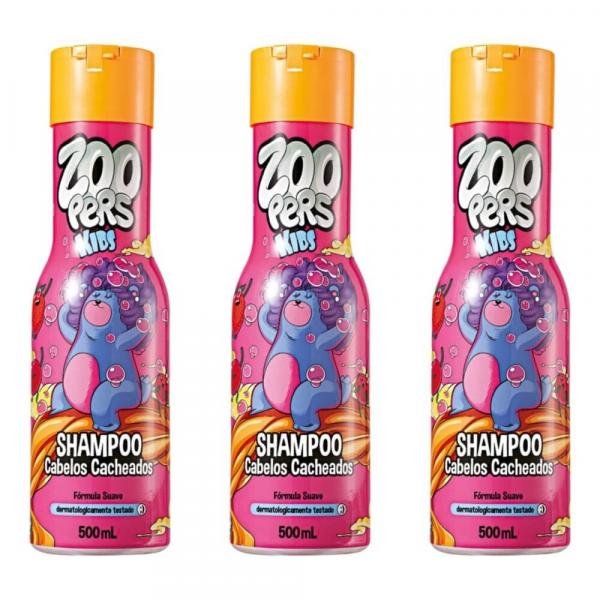 Zoopers Kids Cabelos Cacheados Shampoo 500ml (kit C/03)