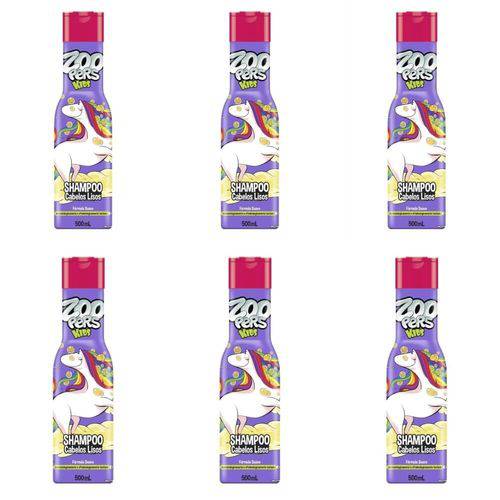 Zoopers Kids Cabelos Lisos Shampoo 500ml (kit C/06)
