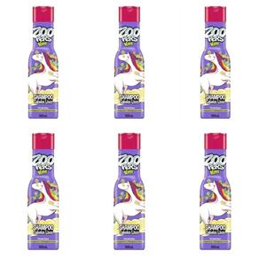 Zoopers Kids Cabelos Lisos Shampoo 500ml - Kit com 06