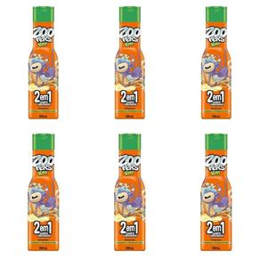 Zoopers Kids 2em1 Shampoo 500ml - Kit com 06