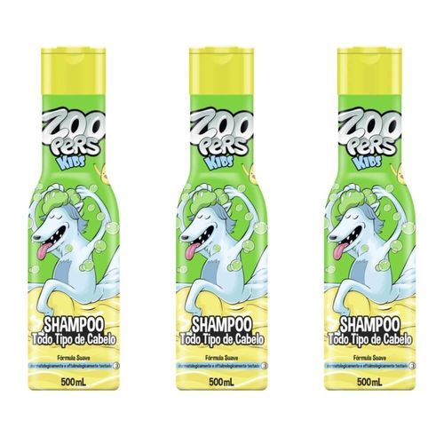 Zoopers Kids Todos Tipos Shampoo 500ml (kit C/03)