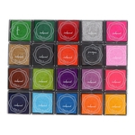 Ficha técnica e caractérísticas do produto 20 Colors DIY Cute Colorful Ink Pad Stamp Inkpad for Rubber Stamp Scrapbook Decoration