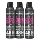 Ficha técnica e caractérísticas do produto 03 Desodorantes Antitranspirante Soffie Cross Edition Women
