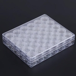 Ficha técnica e caractérísticas do produto 30 Frascos De Plástico Transparente Nail Art Strass Caixa De Armazenamento Organizador De Jóias