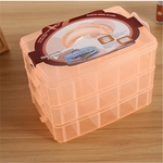 Ficha técnica e caractérísticas do produto 30 Grids Cosmetic Organizer loja Qtip Container caixa transparente pequeno