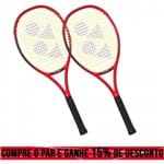 Ficha técnica e caractérísticas do produto 02 Raquetes de Tênis Vcore 100 16X19 300g Vermelha - Yonex