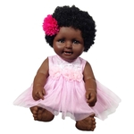 Ficha técnica e caractérísticas do produto 20 "renascer Africano Americano Bebê Menina Boneca Vinil Recém Nascido Da Criança Boneca Rosa