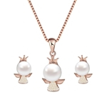 Ficha técnica e caractérísticas do produto 20 Types Women Simple Style Jewelry Set Imitation Pearl Decoration Alloy Necklace Ear Rings 2pcs Sets