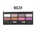 Ficha técnica e caractérísticas do produto 01 # 8 cores da paleta da sombra Smoky Nude Maquiagem Gloss Matte Shimmer Sombra
