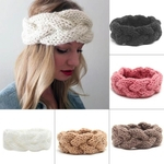 Ficha técnica e caractérísticas do produto 2018 Wool New Fashion Street Style Inverno Quente Mulheres Crochet Malha Trançada Knit Hat Cap Headband Faixa De Cabelo Mais Novo