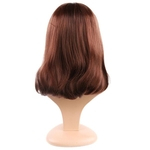 Ficha técnica e caractérísticas do produto 2019 fashionable dark brown color medium long Rinka Haircut wigs for women daily use