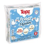 Ficha técnica e caractérísticas do produto 05 Fraldas para Menino Topz Baby Cremer Branca Estampada