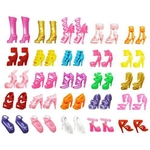 Ficha técnica e caractérísticas do produto 30pairs / pack Moda sapatos de salto alto sandálias Doll Shoes Toy Dolls acessorio