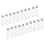 Ficha técnica e caractérísticas do produto 20pcs 30ml tubos de garrafas de plástico vazios para loções de shampoo tampa de prata clara