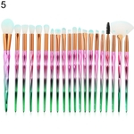 Ficha técnica e caractérísticas do produto 20Pcs Cosmetic Beauty Tool Sombra De Olho Em Pó Lip Lip Shape Pro Makeup Brush Set