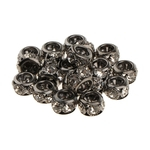 Ficha técnica e caractérísticas do produto 20Pcs Crystal Rhinestone Spacer Beads DIY Bracelet Jewelry Making Black