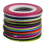 Ficha técnica e caractérísticas do produto 30Pcs / Rolls Mixed Colors Striping Tape Line DIY Nail Art Tips Decoration Sticker