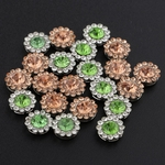 Ficha técnica e caractérísticas do produto 20x Diamante Strass Cristal Flor Botões Flatback Ornamentos
