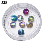 Ficha técnica e caractérísticas do produto 1 Caixa 3D Waterdrop Oval Encantos DIY Nail Art Tips Manicure Glitter Decoração