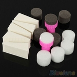Ficha técnica e caractérísticas do produto 1 Conjunto De Nail Art Kits Esponja Stamper Shade Transfer Template Polonês Manicure Tool
