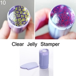 Ficha técnica e caractérísticas do produto 1 Conjunto Limpar Geléia Nail Art Stamping Placa Stamper Raspador Manicure DIY Kit De Ferramentas