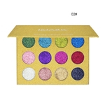 Ficha técnica e caractérísticas do produto 12 cores Glitter Eyeshadow Palette Ultra Shimmer Maquiagem olho sombra pigmentada