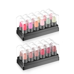 Ficha técnica e caractérísticas do produto 12 cores Matte aveludado batom cor Vivid Waterproof Lip Gloss Set