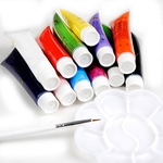 Ficha técnica e caractérísticas do produto 12 Cores Moda Nail Art 3d Pintura Polonês Caneta Pigmento Diy Com Pincel De Paleta De Mistura