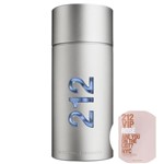 Ficha técnica e caractérísticas do produto 212 Men Carolina Herrera Eau de Toilette-Perfume Masculino 100ml+212 Vip Rosé-Feminino