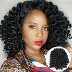 Ficha técnica e caractérísticas do produto 1 Pacotes Curto Wand Curl Espiral Bouncy Jumpy Crochet Cabelo Afro Pequenos Cachos Extensoes De Cabelo Africano Para As Mulheres Negras (1b / 27 #, 1packs / Lot)