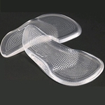 Ficha técnica e caractérísticas do produto 1 Pair Gel 3/4 Arch Support Pad High Heels Flat Feet Orthotics Orthopedic Insoles Corrector for Woman Men Feet Care Redbey
