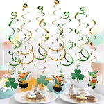 Ficha técnica e caractérísticas do produto 12 Pçs Feliz St Patricks Dia Celebração Pendurado Redemoinhos Festa Decoração