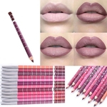 Ficha técnica e caractérísticas do produto 12 Pcs Professional Lip Liner Pencil Longa Duração Velvet Matte Lipstick Metálico