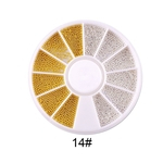 Ficha técnica e caractérísticas do produto 12 placa ungueal Disc Manicure Etiqueta Dicas de ferramenta de design lantejoulas Nail Art 14 #