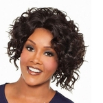 Ficha técnica e caractérísticas do produto 12 inches Women Short curly black hair kinky curly african american wigs Synthetic afro wig for women