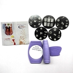 Ficha técnica e caractérísticas do produto 1 Set Salon expresso Nail Art Stamping Kit Dispositivo de impressão Raspadores Manicure