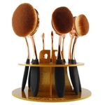 Ficha técnica e caractérísticas do produto 10 Buraco Oval Makeup Brush Holder Cavalete Organizador cosm¨¦ticos ferramenta Shelf