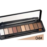 Ficha técnica e caractérísticas do produto 10 cores cosm¨¦tico P¨® Eyeshadow Palette Kit de maquiagem pincel de sombras