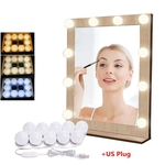 Ficha técnica e caractérísticas do produto 10 3 cores Regulável Lâmpadas LED para Make-up Iluminação Espelho