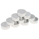 Ficha técnica e caractérísticas do produto 10 Pcs Alumínio Lip Balm Potes De Lata Cosméticos Frascos De Creme Frasco Recipiente B-10ML-4 X 1.4 Cm