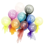 Ficha técnica e caractérísticas do produto 10 Pçs Colorido Látex Balão Tule Embrulhado Festa De Casamento Decoração 12 Polegada