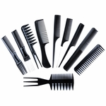Ficha técnica e caractérísticas do produto 10 pcs / set portátil cabeleireiros Profissional Styling Comb Set Anti estática do cabelo Comb