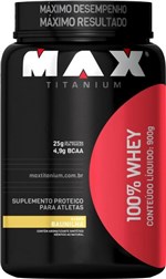 Ficha técnica e caractérísticas do produto 100% Whey 900g Pote Baunilha Max Titanium